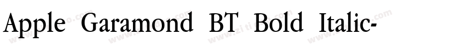 Apple Garamond BT Bold Italic字体转换